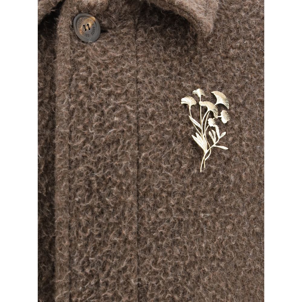 Brown Viscose Coat