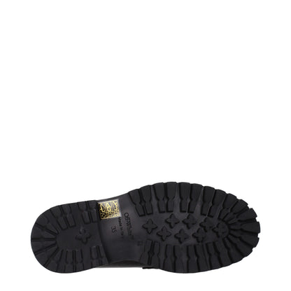Black Leather Slip-On Loafers