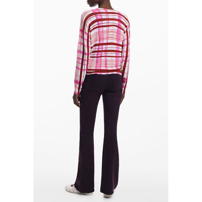 Pink Viscose Women Sweater