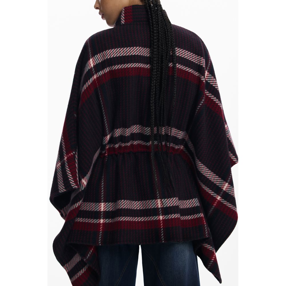 Black Polyester Women Poncho