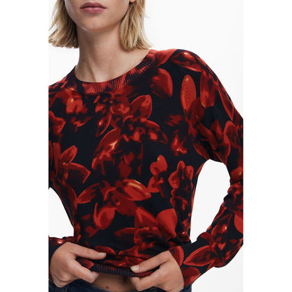 Black Viscose Women Sweater