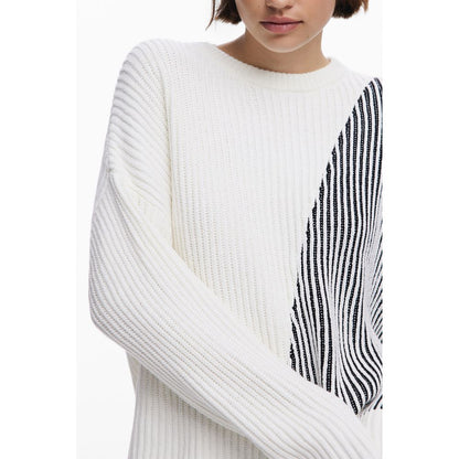 White Cotton Women Sweater