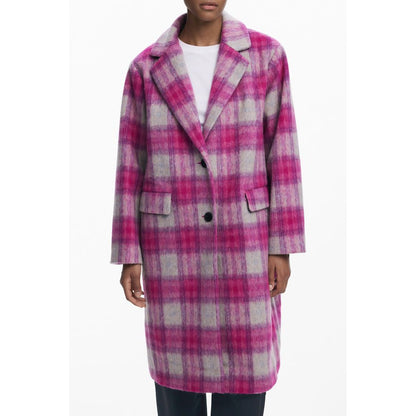 Pink Wool Women Coat