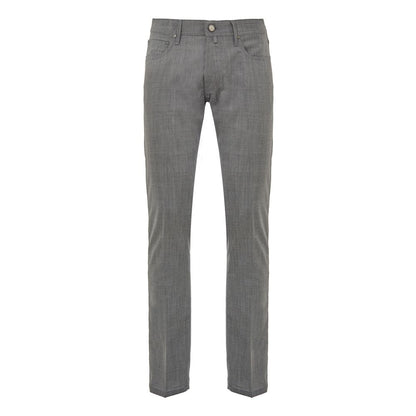 Gray Wool Casual Pants