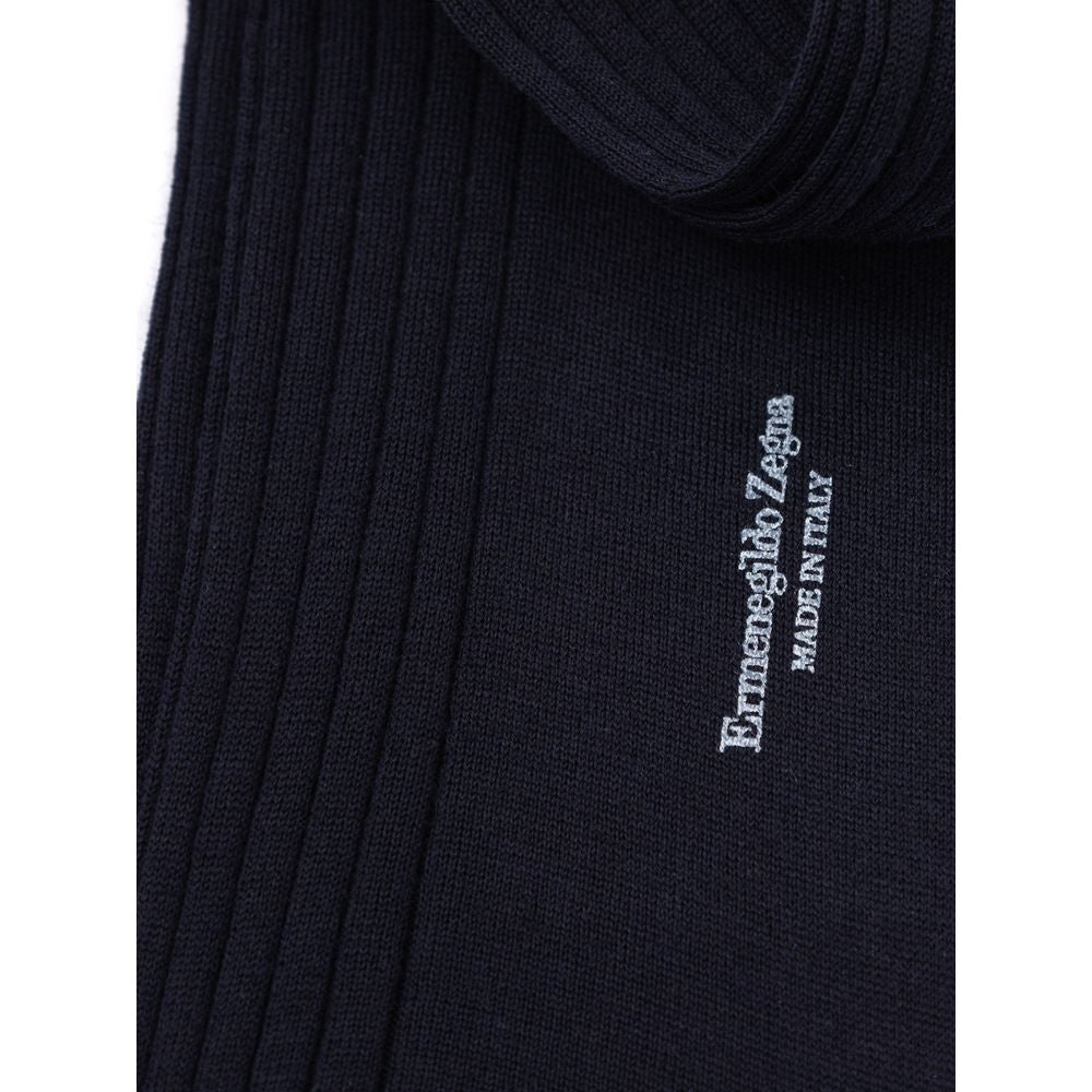 Navy Blue Wool Socks