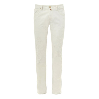 White Cotton Skinny Jeans