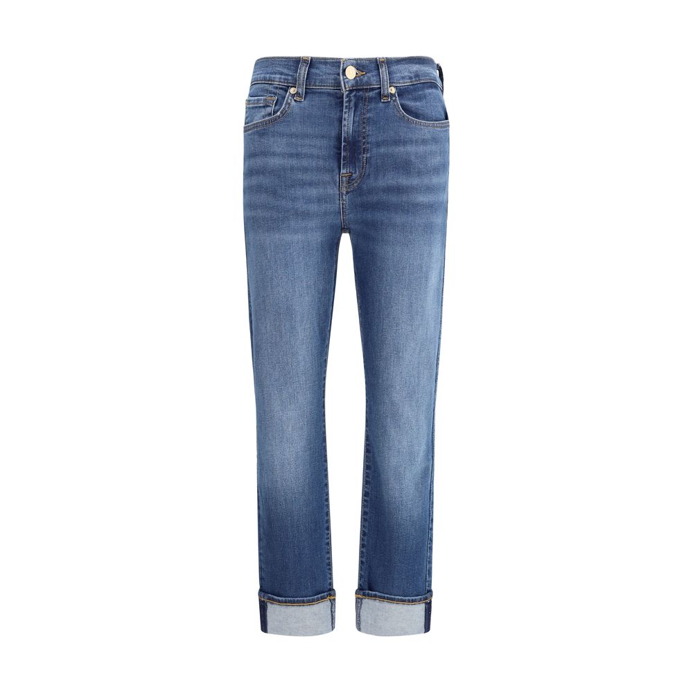 Blue Cotton Relaxed Fit Jeans