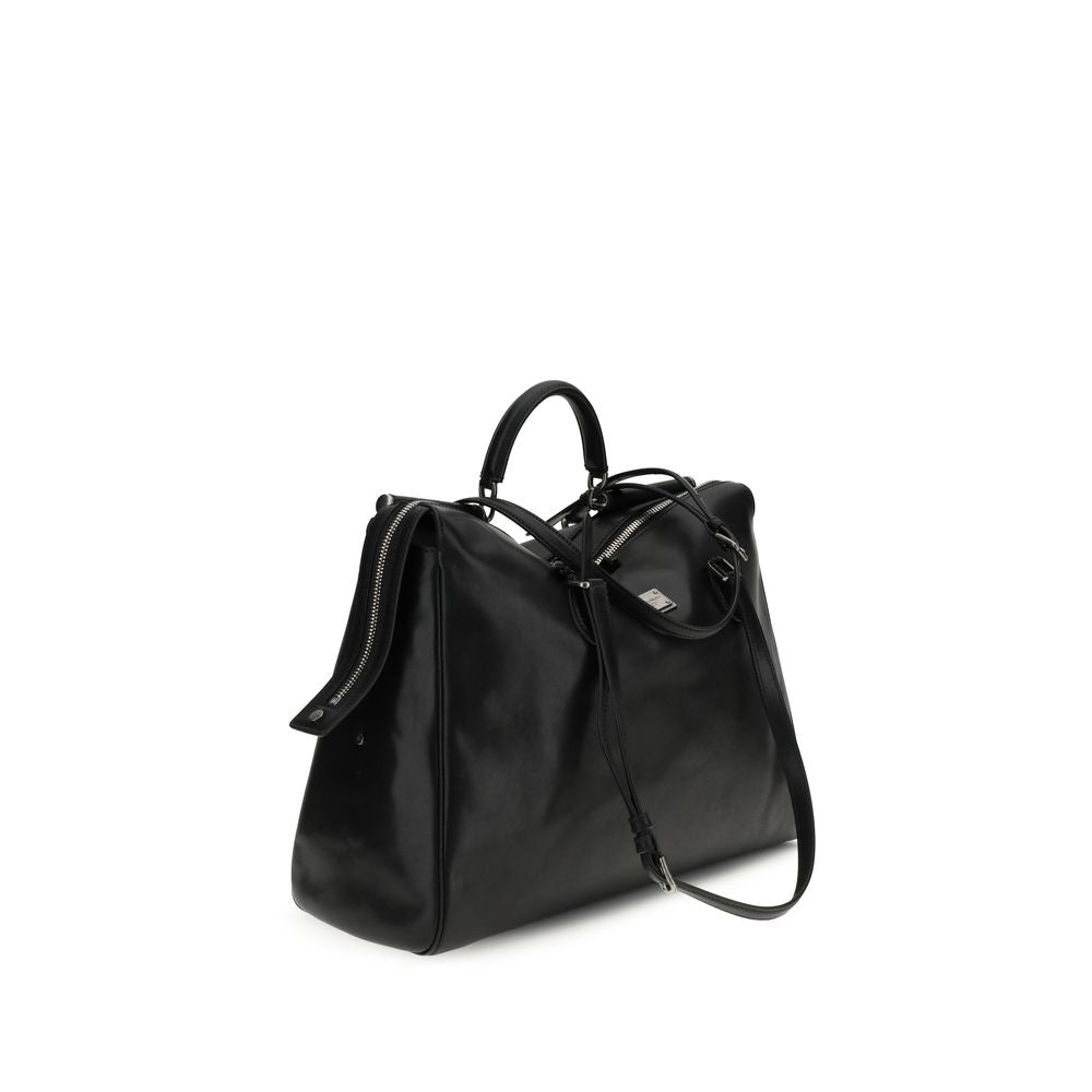 Black Calf Leather Bos Taurus Handbag