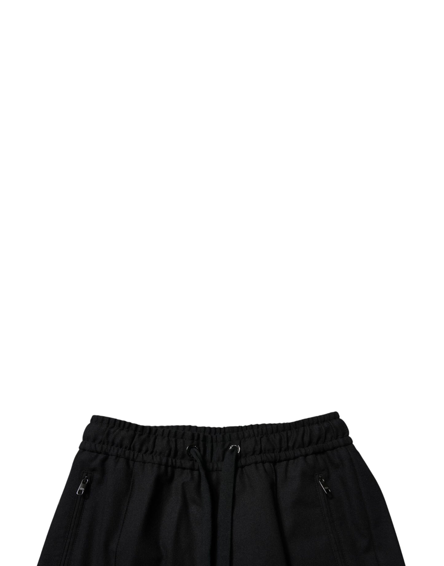 Black Wool Skinny Jogger Men Trouser Pants