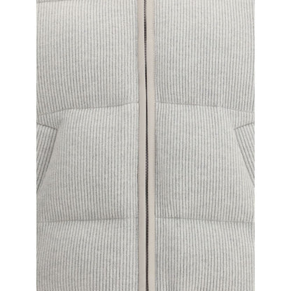 Gray Cashmere Full-Length Jacket