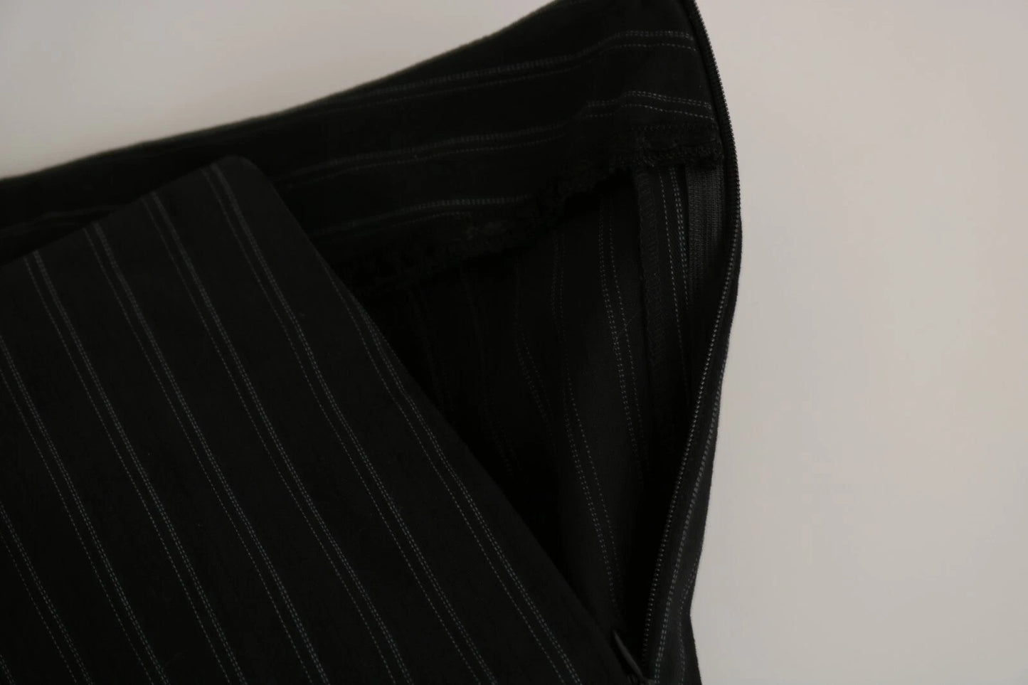 Black High Waist Straight Dress Trouser Pants