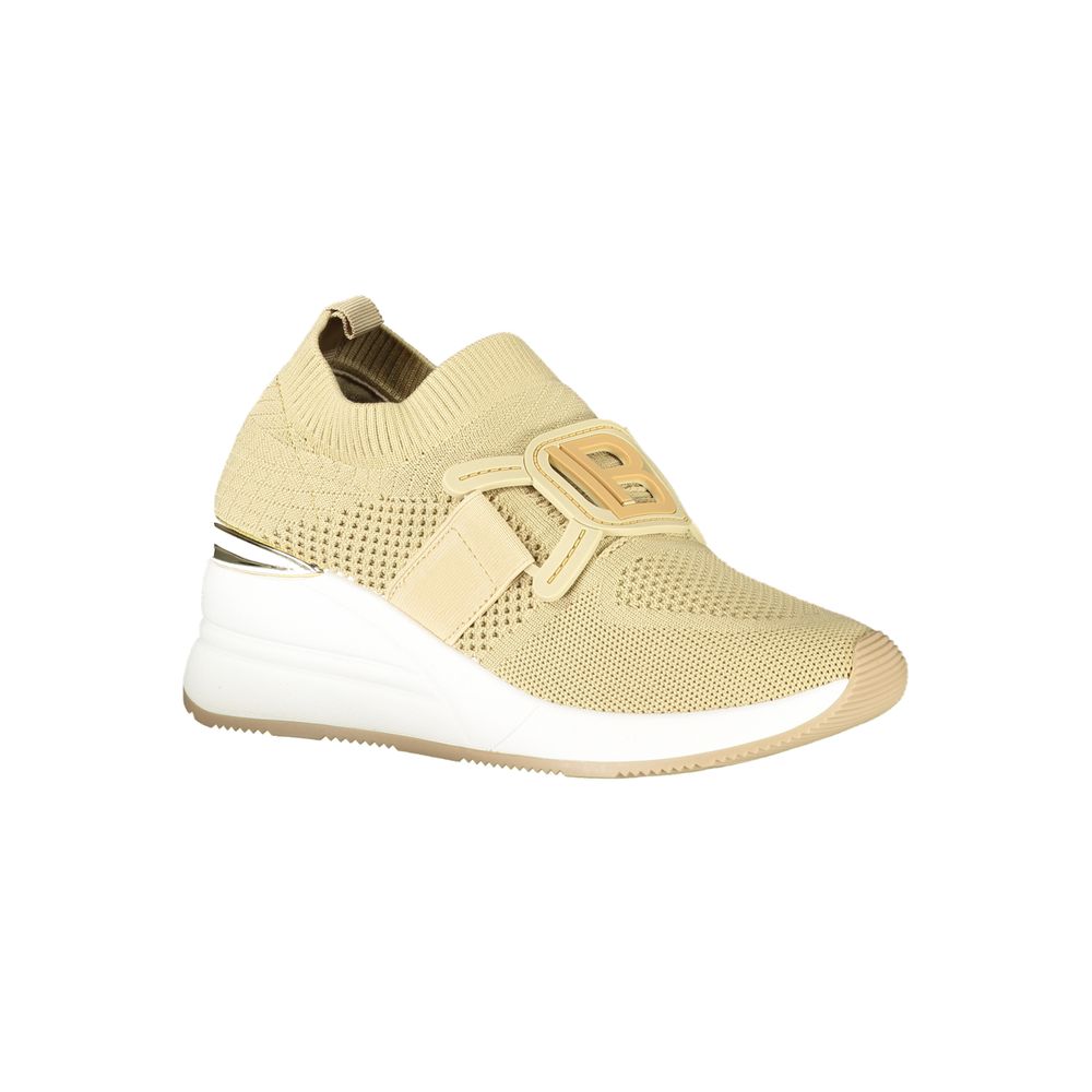 Beige Polyester Women Sneaker