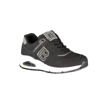 Black Polyester Women Sneaker