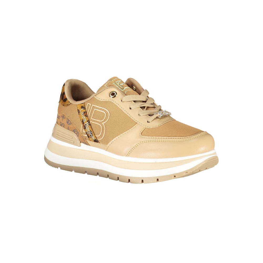 Brown Polyester Women Sneaker