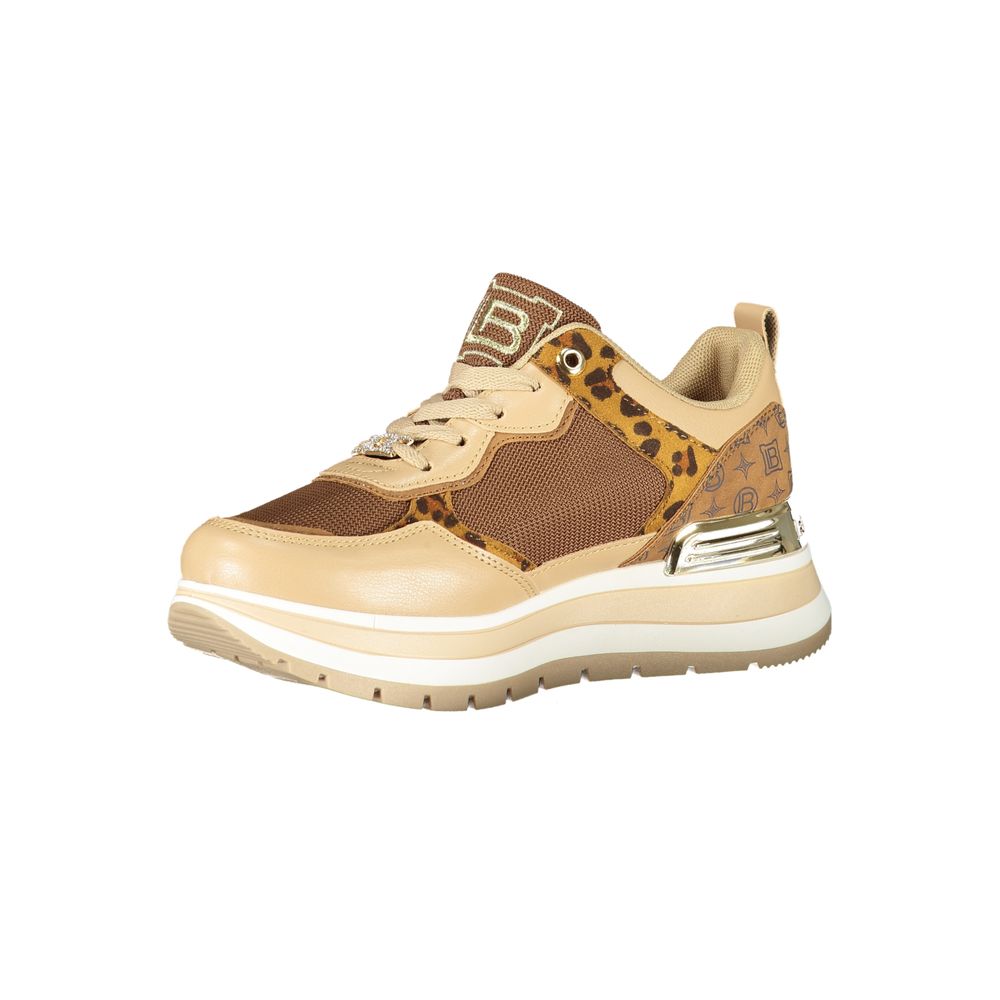 Brown Polyester Women Sneaker