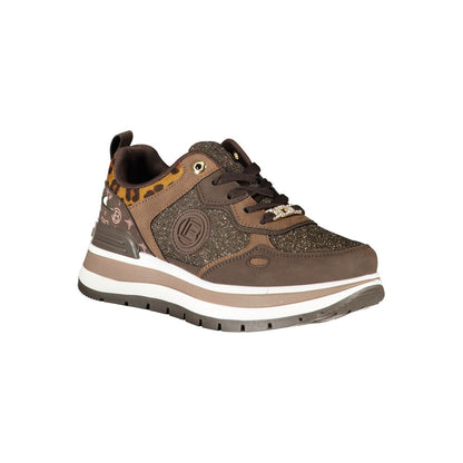 Brown Polyester Women Sneaker