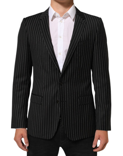 Black Stripes MARTINI 1 Button Suit Blazer