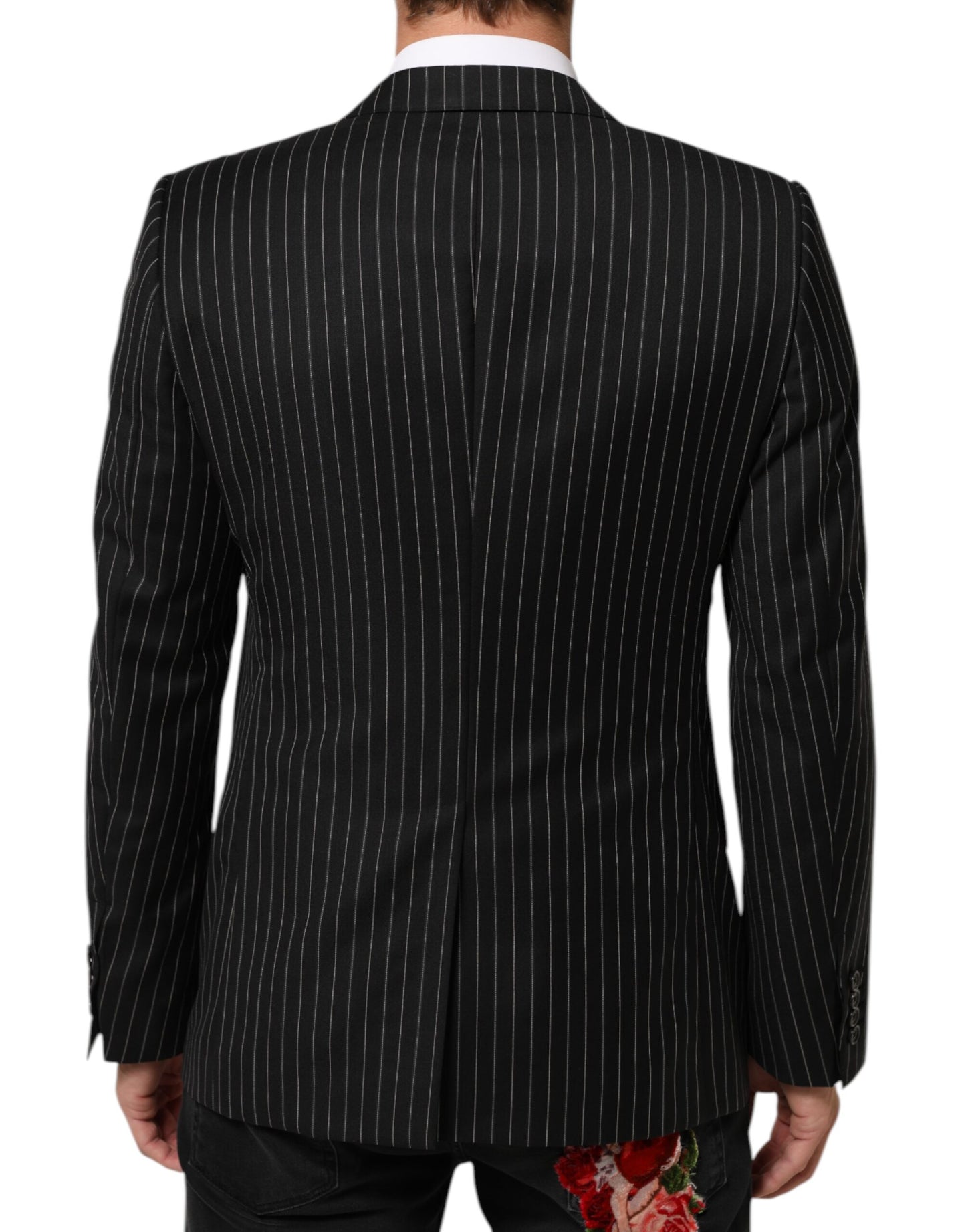 Black Stripes MARTINI 1 Button Suit Blazer