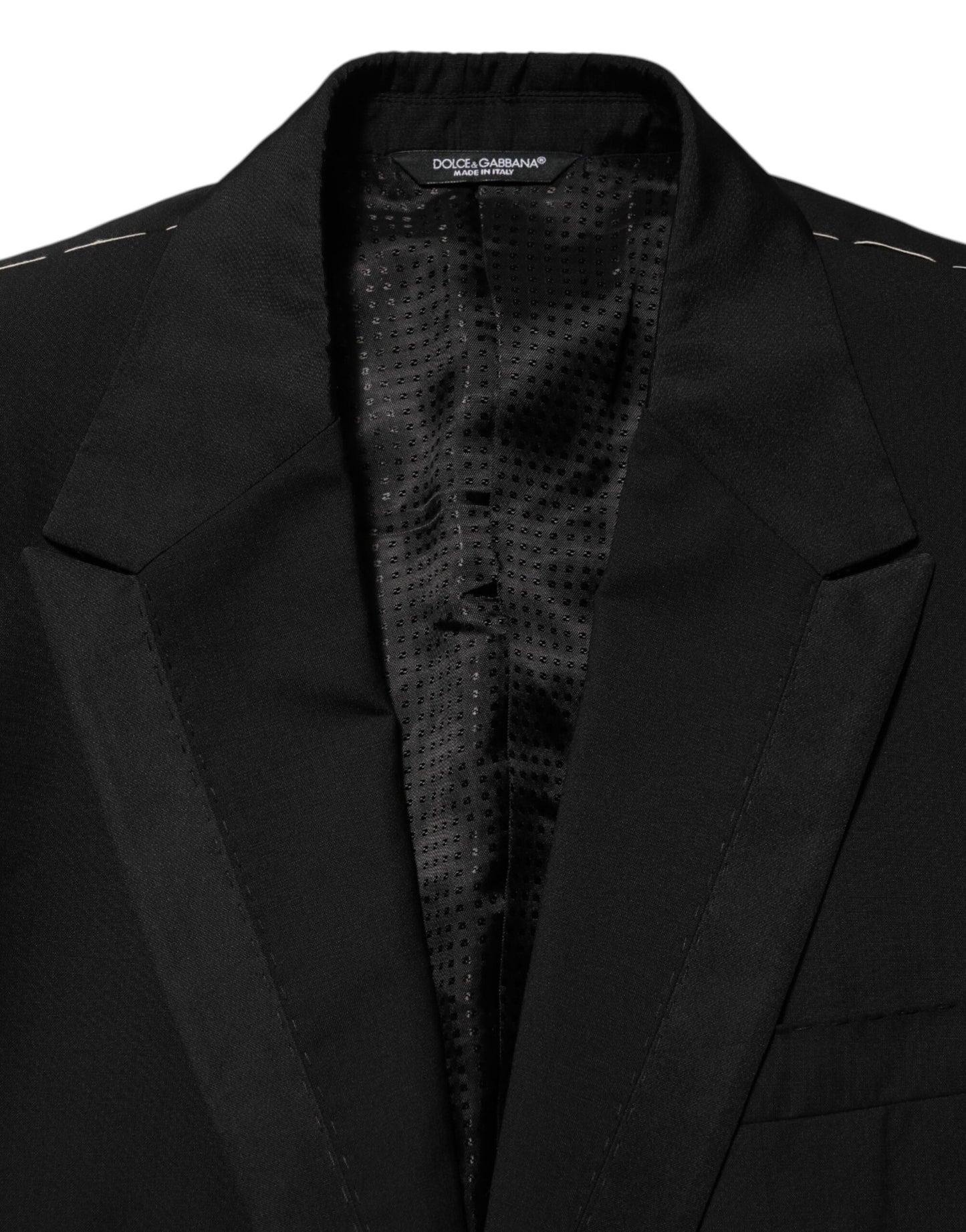 Black Wool 2 Buttons Suit Men Jacket Blazer