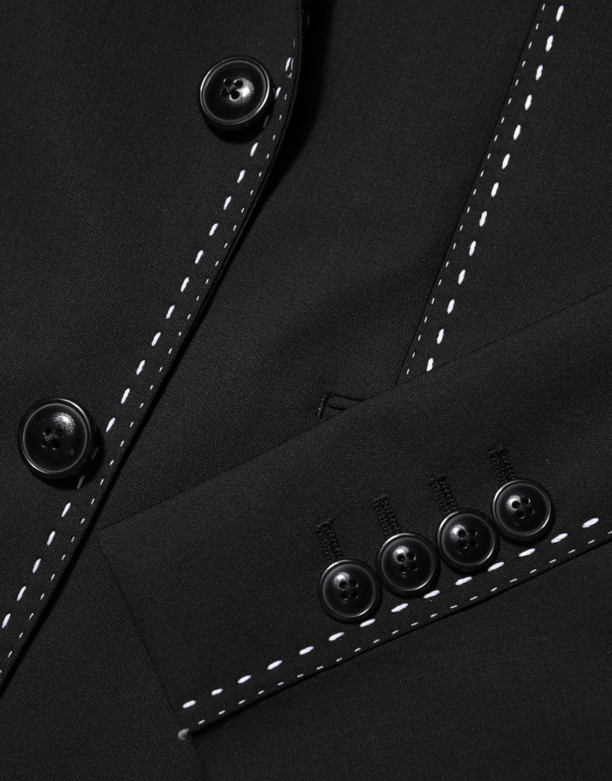 Black SICILIA 2 Buttons Suit Jacket Blazer