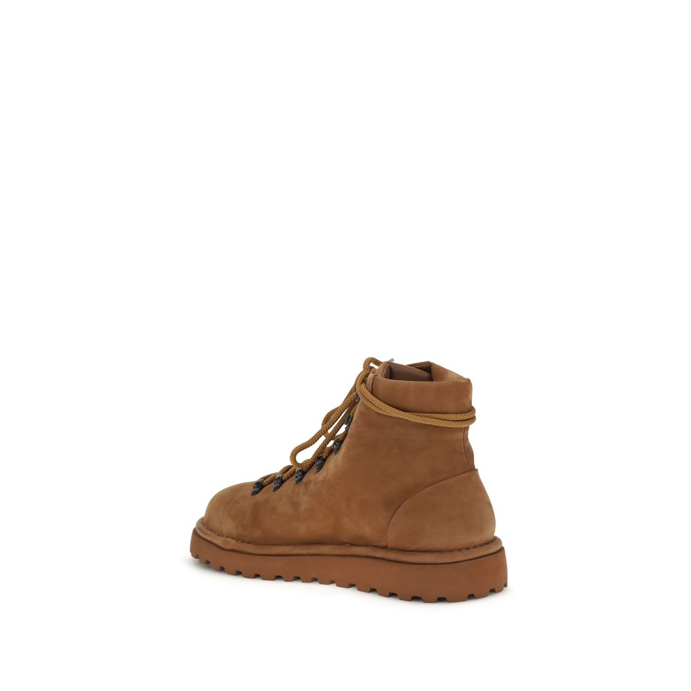 Brown Calf Leather Bos Taurus Lace-Up Boots