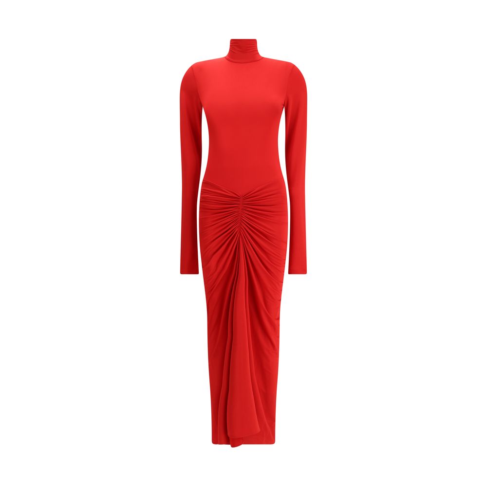 Red Polyester Cocktail Dress