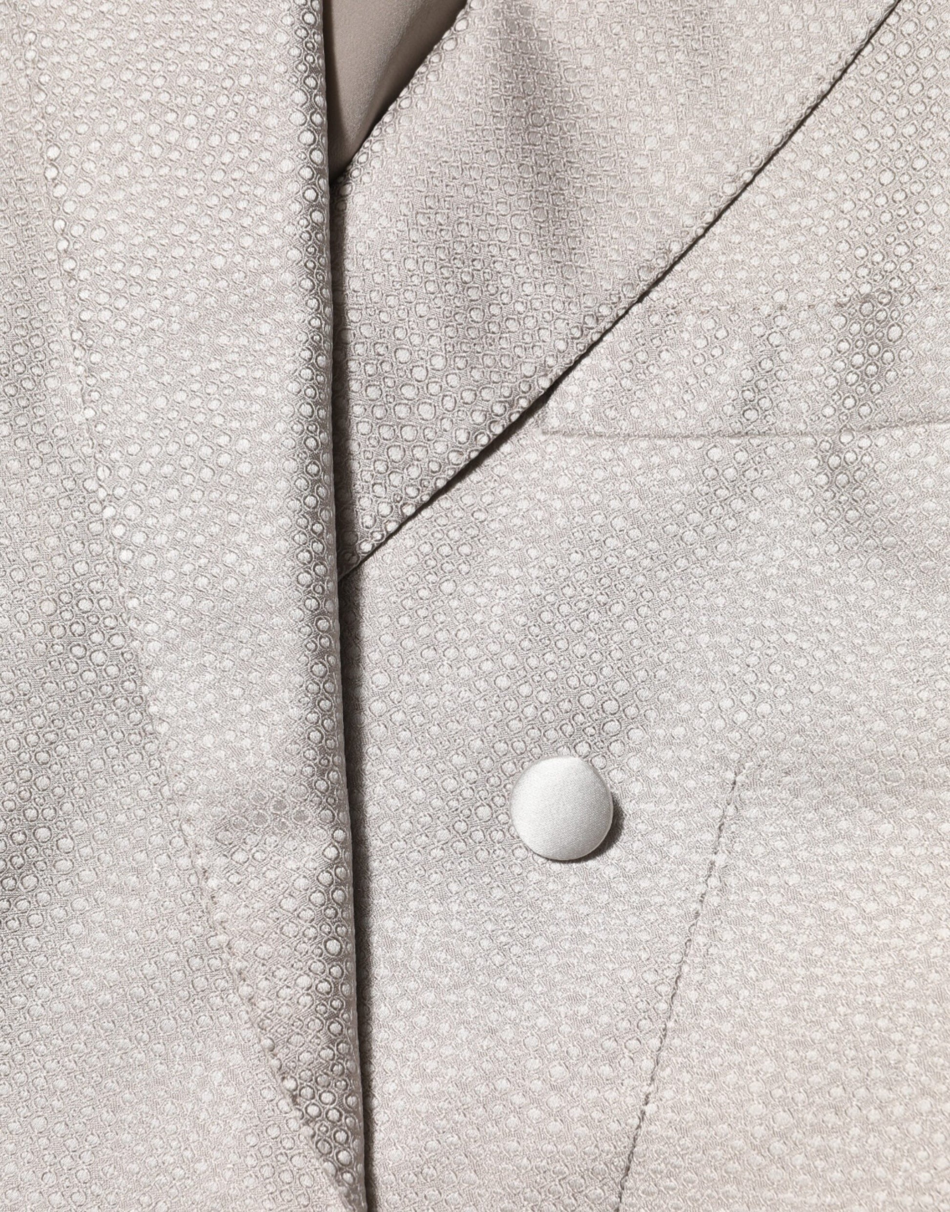 Beige MARTINI Double-Breasted Suit Blazer