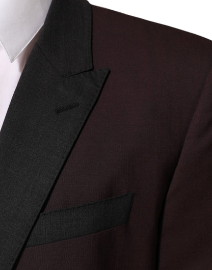 Maroon Wool 2 Buttons Suit Jacket Blazer