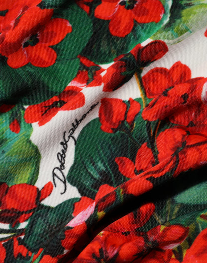 Multicolor Floral Short Portofino Dress