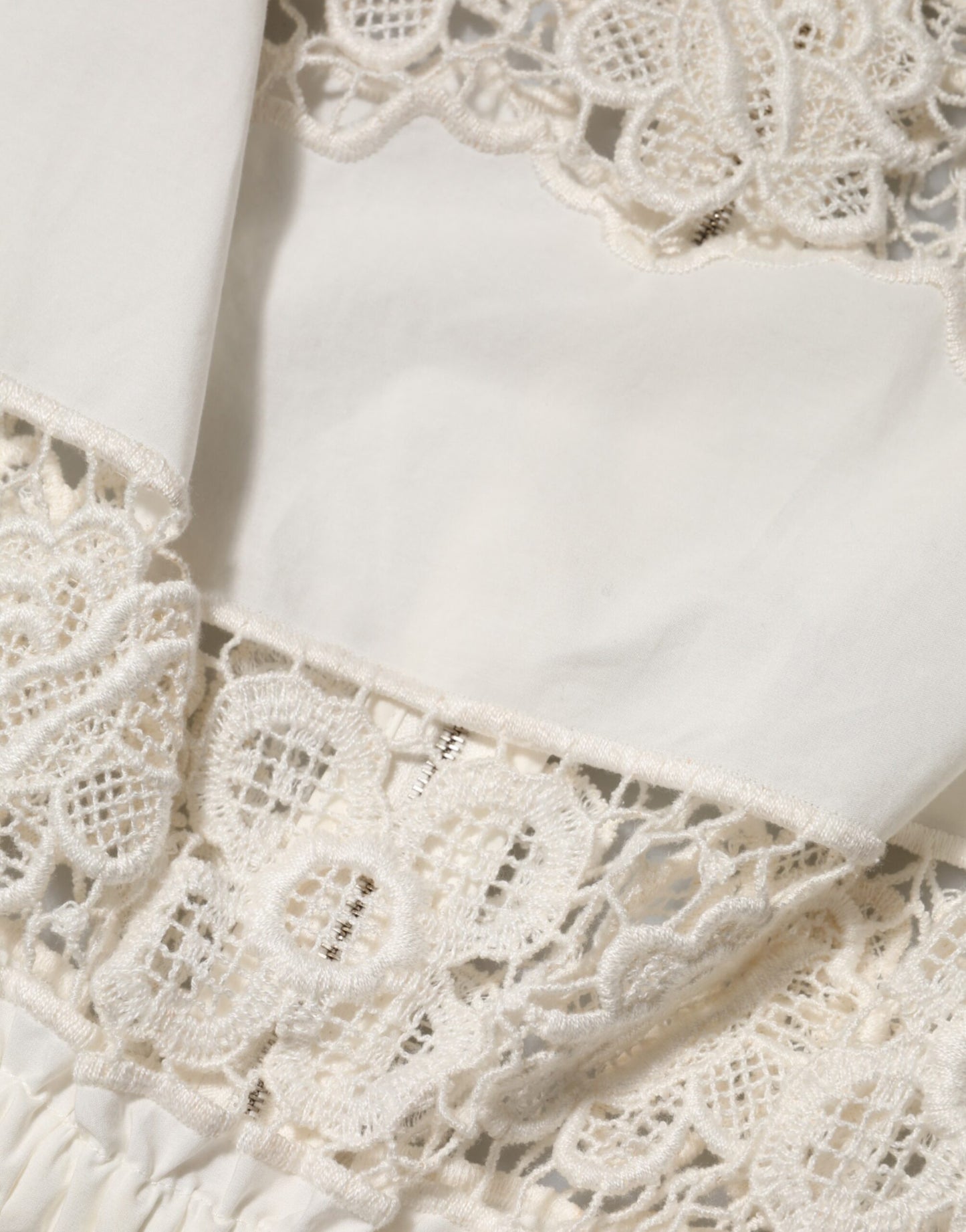 White Poplin Openwork Embroidery Tank Top