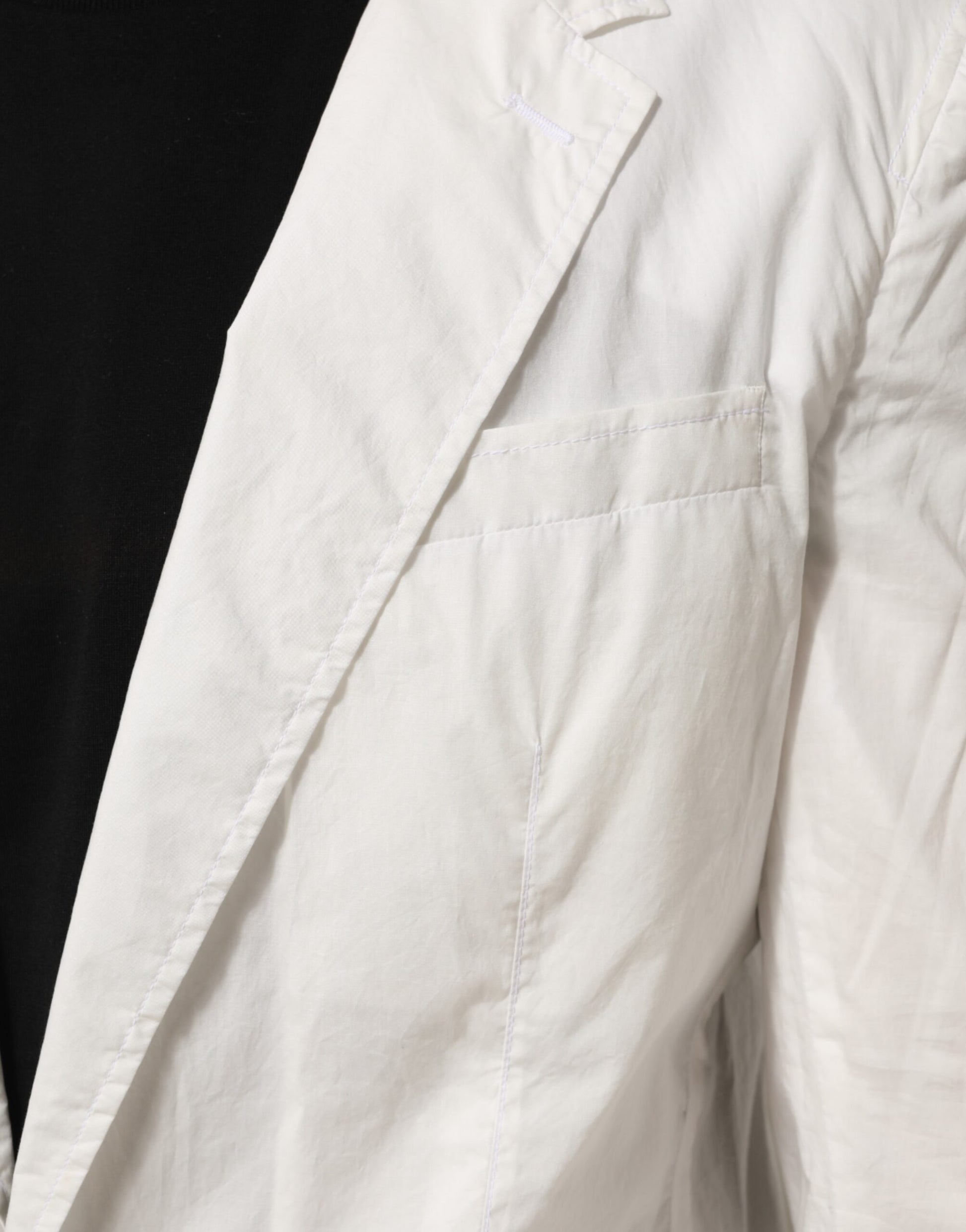 White Cotton 1 Button Men Suit Blazer