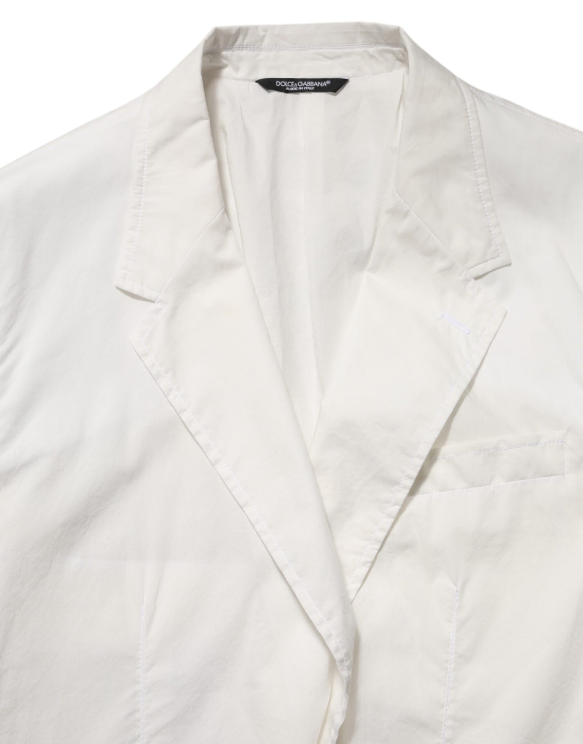 White Cotton 1 Button Men Suit Blazer