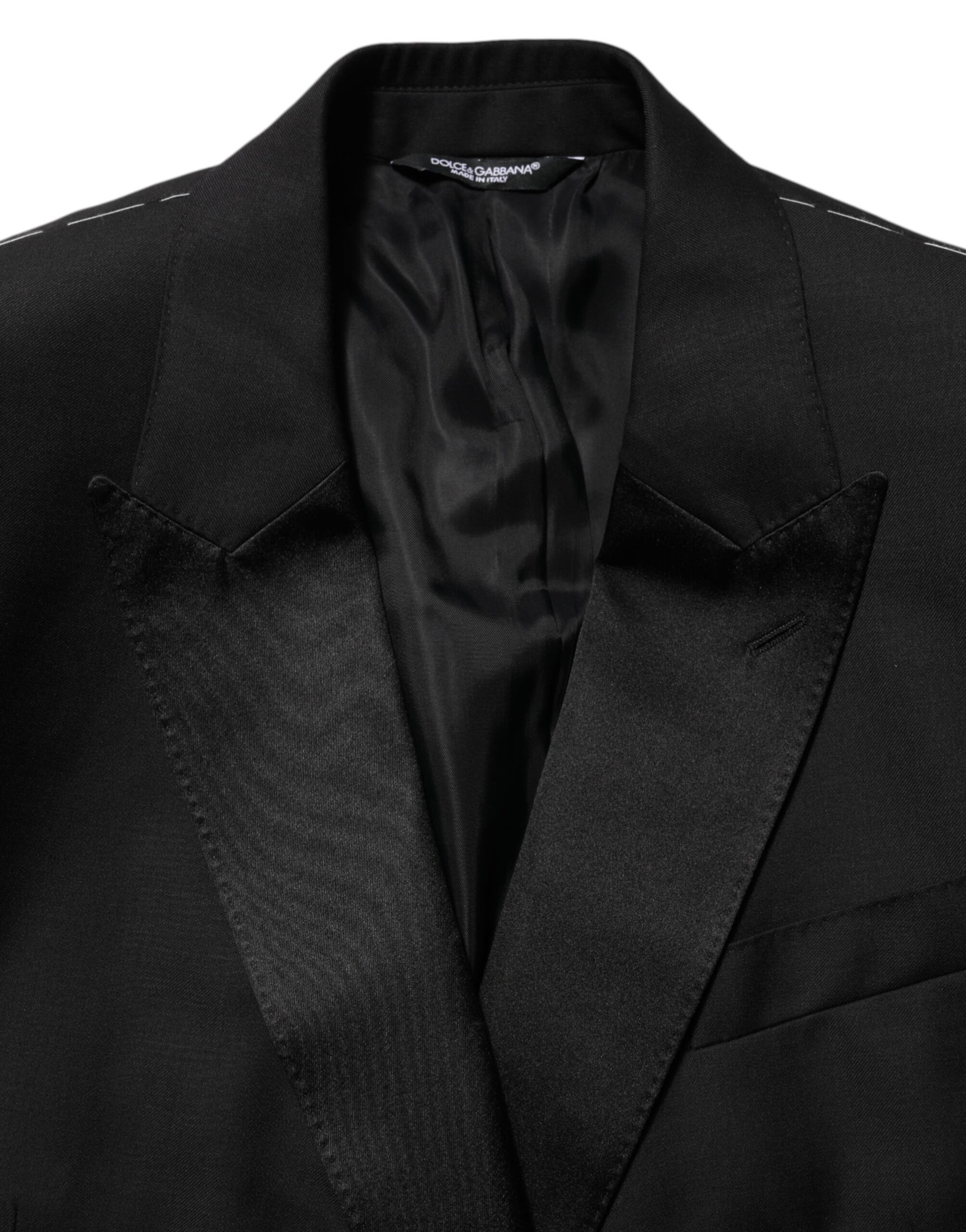 Black MARTINI Double-Breasted Suit Blazer