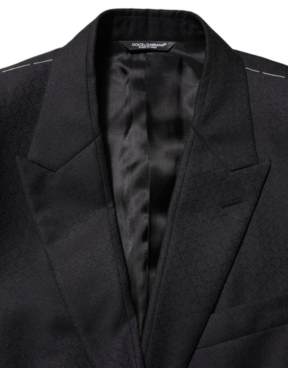 Black Wool 2 Buttons Suit Jacket Men Blazer