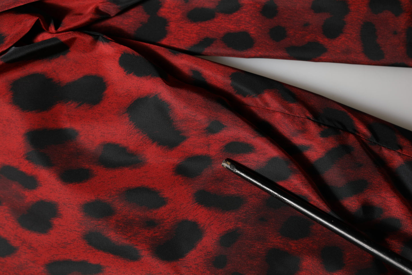 Red Leopard Print Full Zip Bomber Jacket
