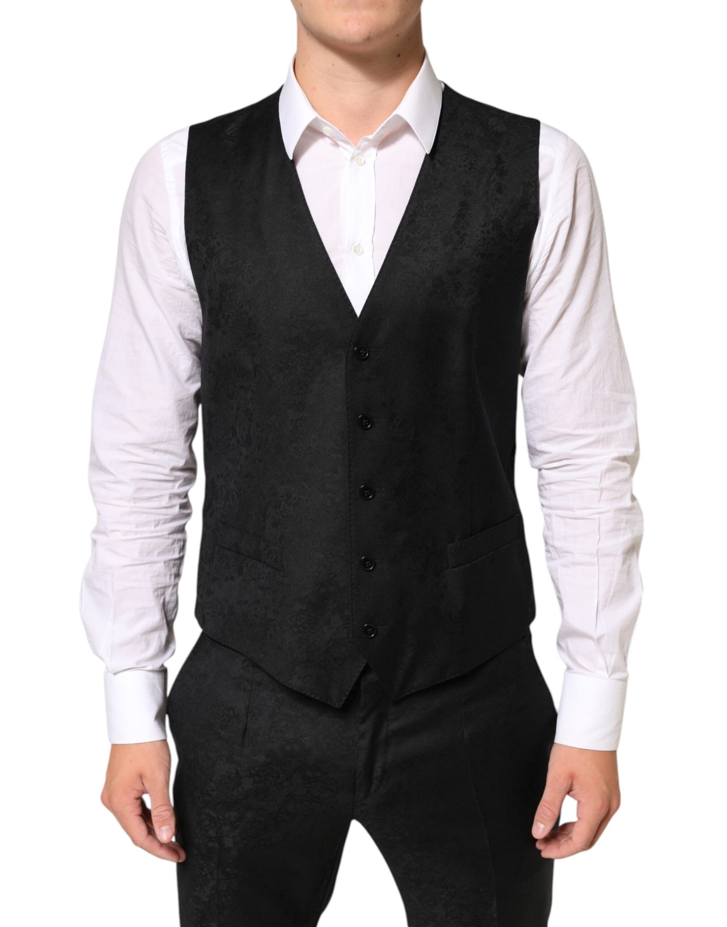 Black MARTINI 2 Buttons Suit 3 Piece Suit