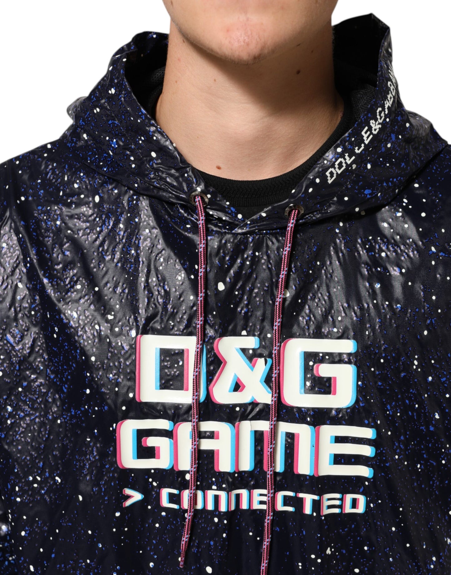 Blue D&G Game Hooded Men Sweatshirt Sweater