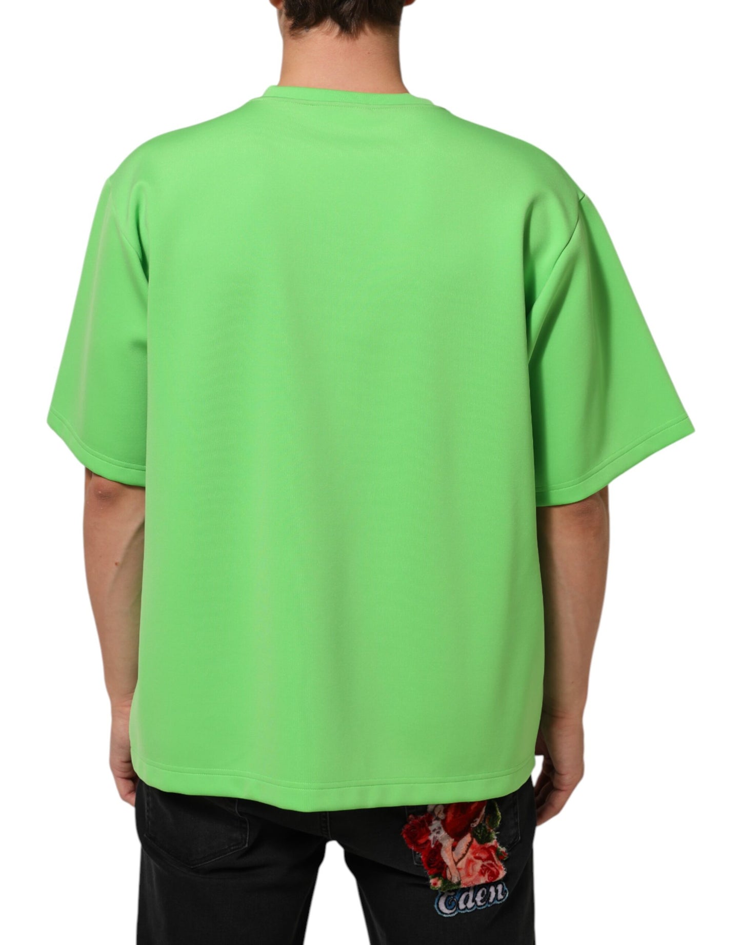 Green Logo Crew Neck Short Sleeves T-shirt