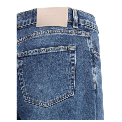 Blue Cotton Bootcut Jeans