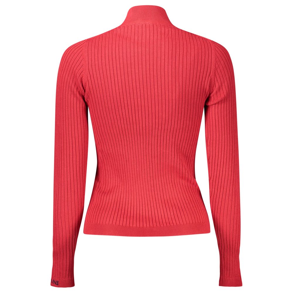 Red Cotton Women Sweater