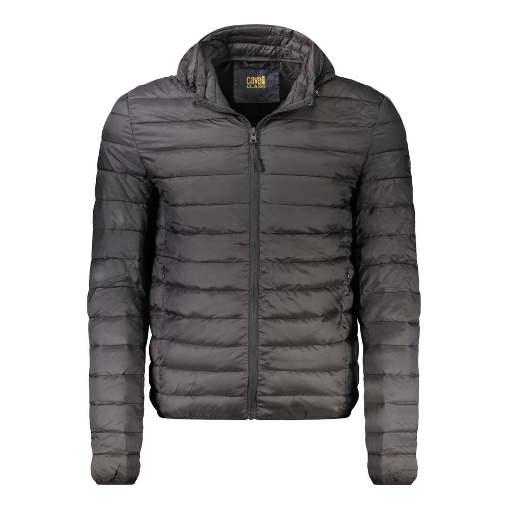 Black Polyester Men's Jacket