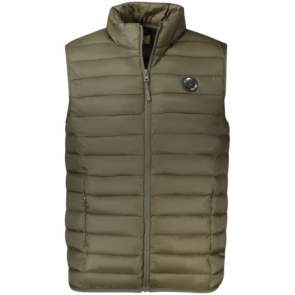 Green Polyester Men Jacket