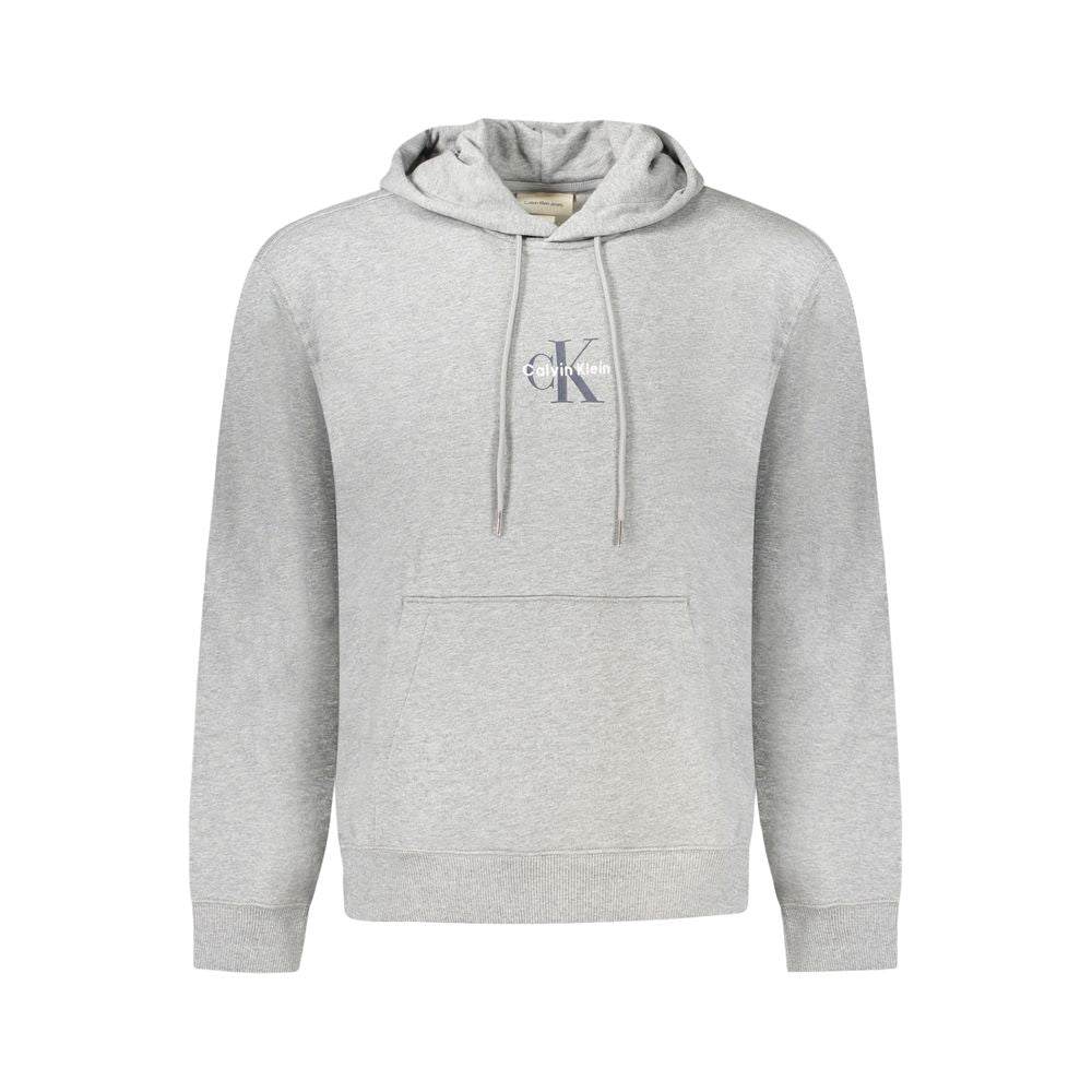 Gray Cotton Mens Hooded Sweater