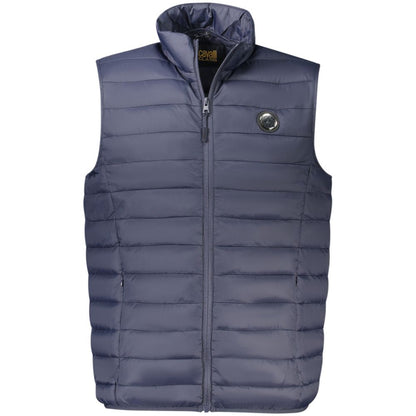 Blue Polyester Men Jacket