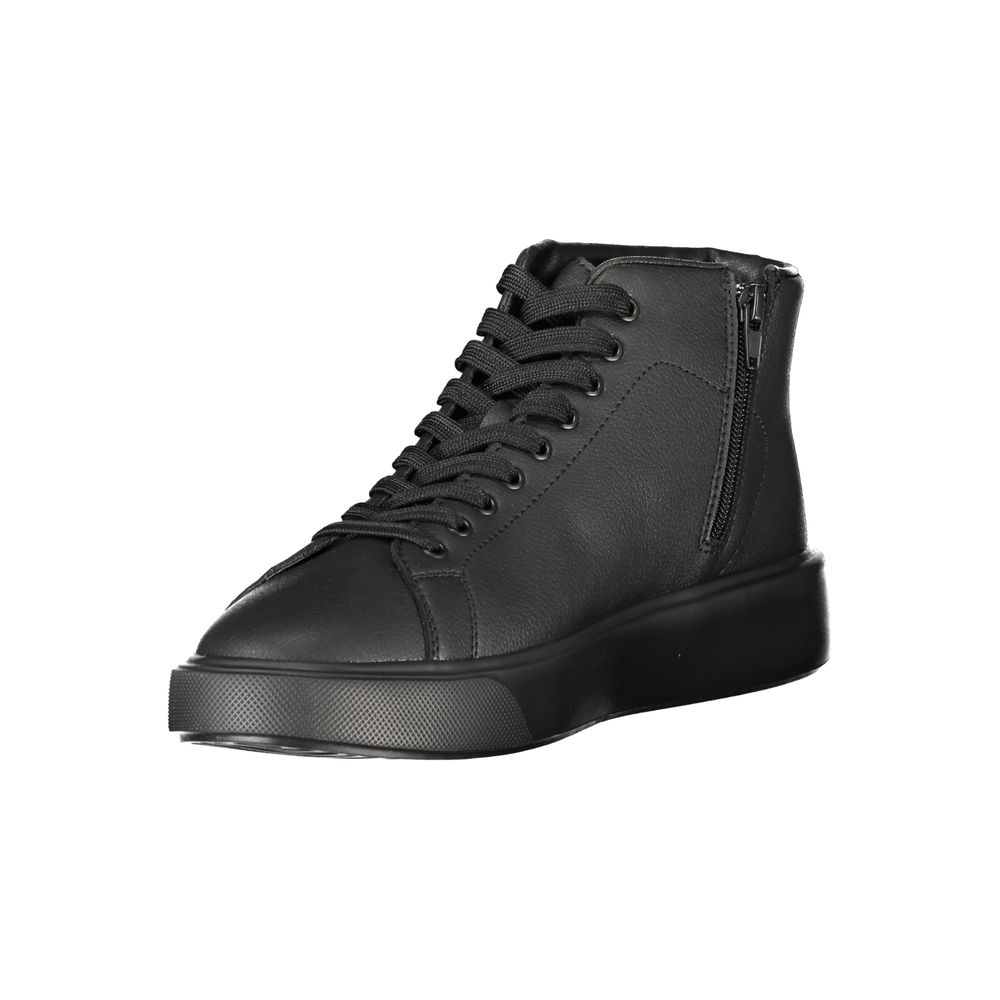 Black Leather Men Sneaker