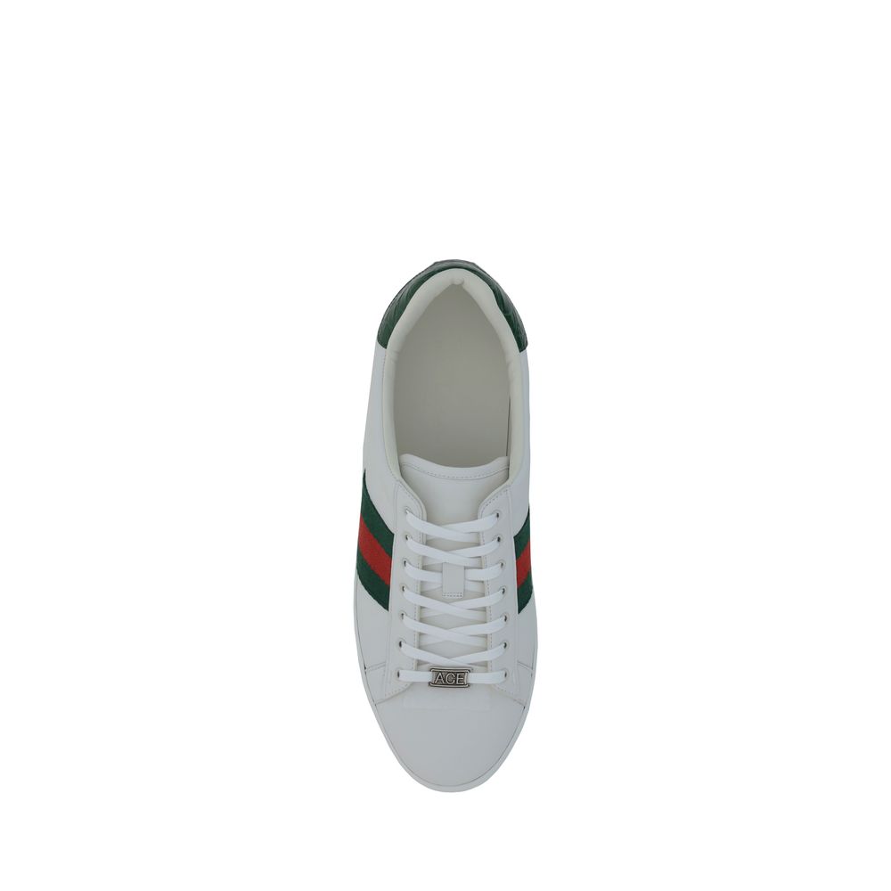 White Calf Leather Bos Taurus Low Top Sneakers