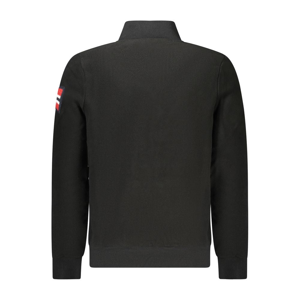 Black Polyester Men Sweater