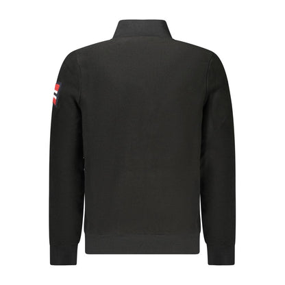 Black Polyester Men Sweater