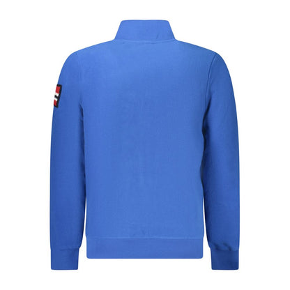 Blue Polyester Men Sweater