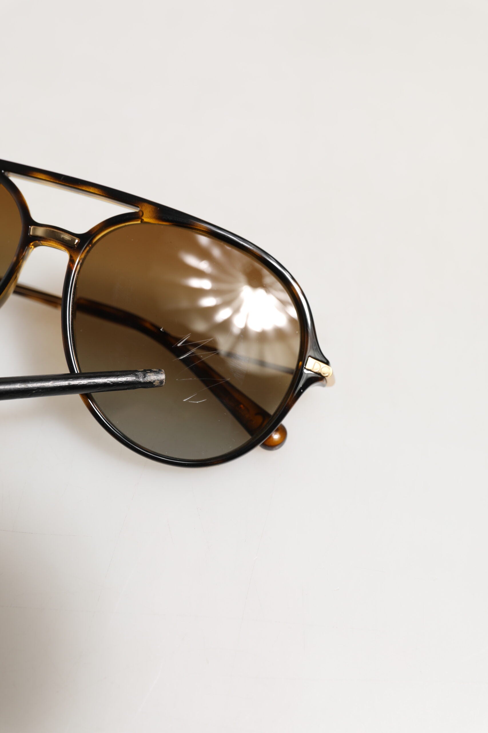 DG6159 Havana Frame Polarized Gradient Lenses Sunglasses